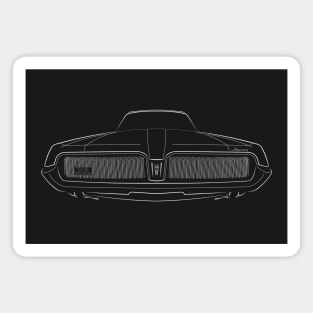 1967 Mercury Cougar XR7 - front stencil, white Magnet